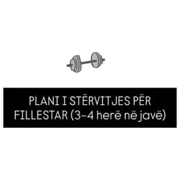PLANI I STËRVITJES PËR FILLESTAR (3–4 herë në javë) - Training Plan